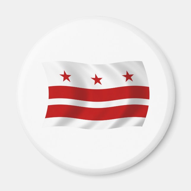 Washington D.C. Flaggenmagnet Magnet (Vorne)