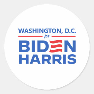 Washington D.C. für Biden Harris Runder Aufkleber