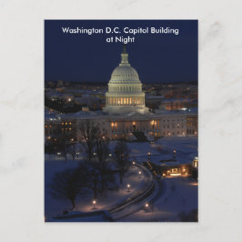 Washington D.C. Hauptstadt Gebäude in Winternacht Postkarte