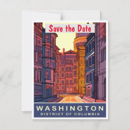 Washington D.C., lebhafte Farben, Save The Date
