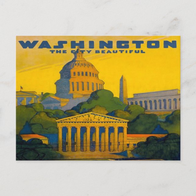 washington D.C. Pennsylvania Railroad retro Postkarte (Vorderseite)