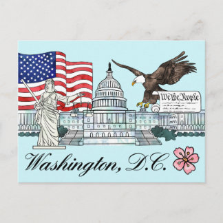 Washington D.C. Postcard Illustration Postkarte