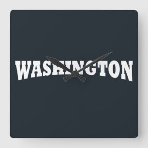 Washington D.C. Quadratische Wanduhr