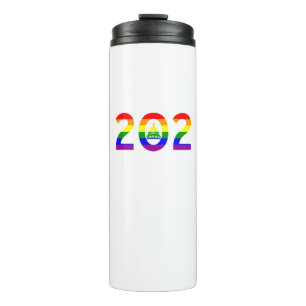 Washington D.C. Rainbow Pride Thermosbecher
