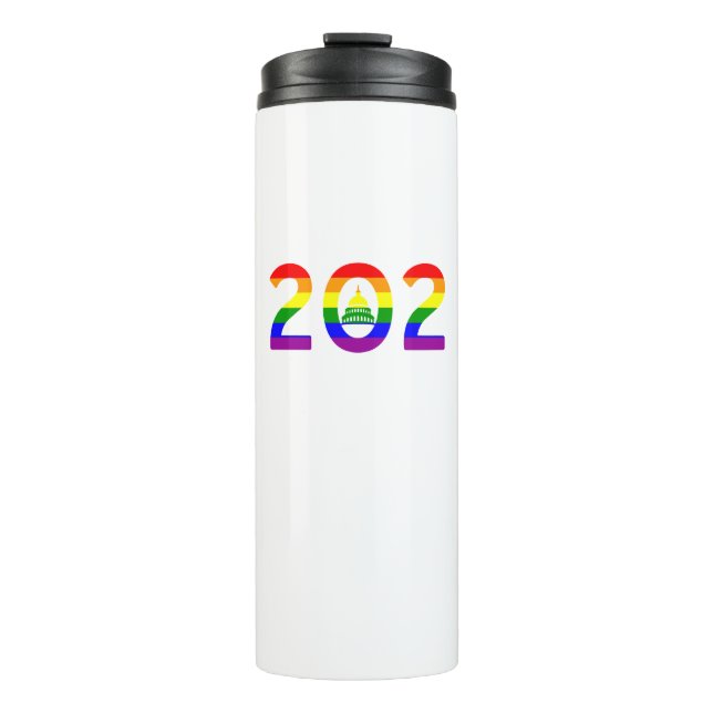 Washington D.C. Rainbow Pride Thermosbecher (Vorderseite)