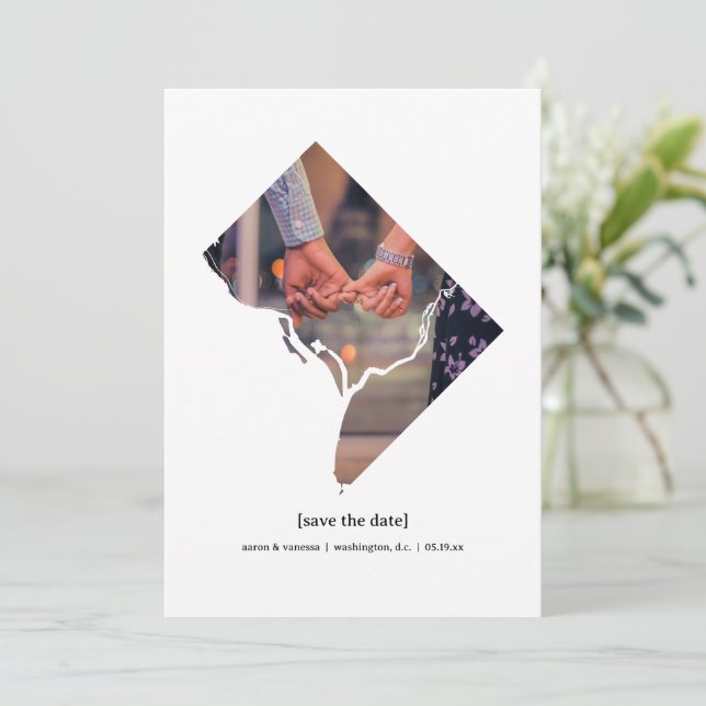 Washington, D.C. Save the Date Foto Card (Stehend Vorderseite)
