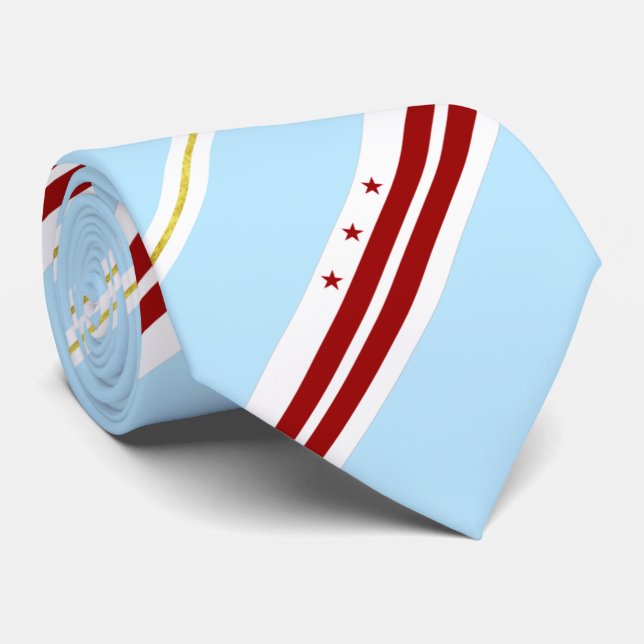 Washington D.C. Stadtflagge Neck Tie Krawatte (Gerollt)