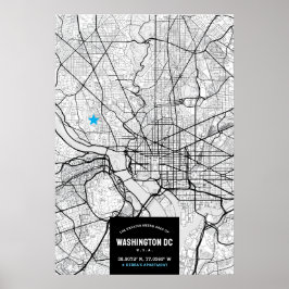 Washington, D.C. Stadtplan + Ihr Standortposter Poster