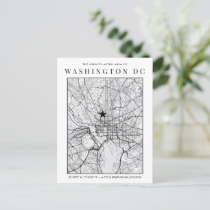 Washington, D.C. Stadtplan + Ortskennzeichen Postkarte