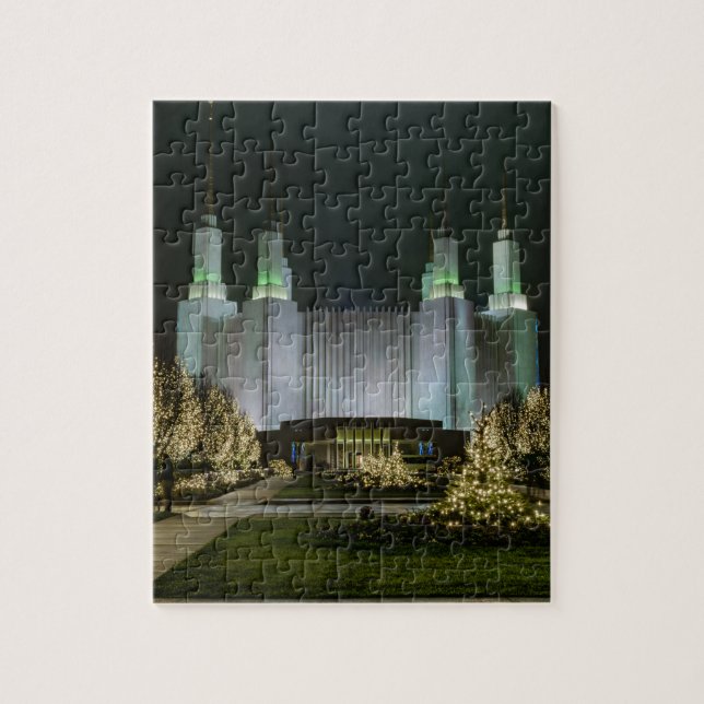 Washington D.C. Temple nachts Puzzle (Vertikal)