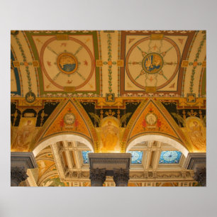 WASHINGTON, D.C. USA. Decke in der Great Hall der Poster