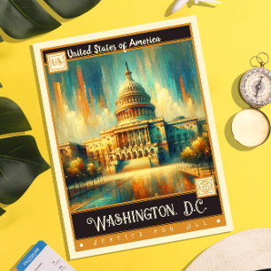 Washington, D.C., Vereinigte Staaten Vintage-Gem Postkarte