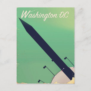 Washington D.C. Vintage Reiseplakat Postkarte