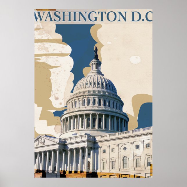 Washington D.C. Vintage Travel Poster (Vorne)