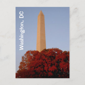 Washington, D.C.:  Washington Denkmal im Herbst Postkarte