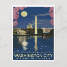 Washington D.C., Wasserspiegelung nach Nacht, Reis
