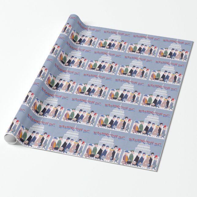 Washington D.C. Wrapping Paper Geschenkpapier (Ungerollt)