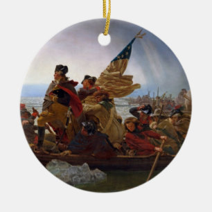 Washington, das den Delaware River kreuzt Keramik Ornament