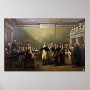 Washington, das seine Kommission John Trumbull Poster