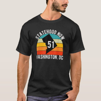 Washington DC 51. Staat Staatsgründung 70er Retro T-Shirt