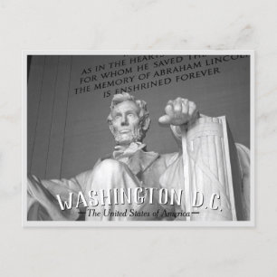 Washington, DC - Abraham Lincoln-Statue-Postkarte Einladungspostkarte