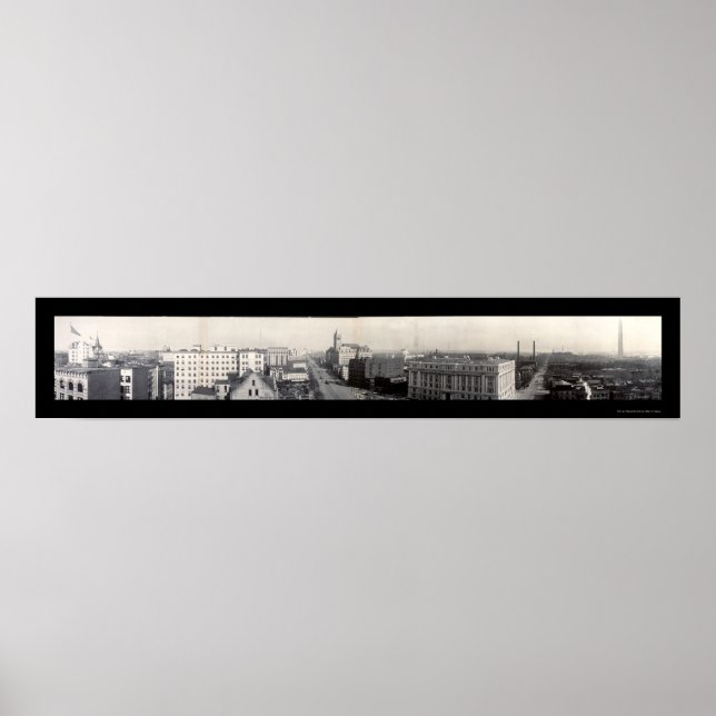 Washington DC Birdseye Foto 1909 Poster (Vorne)