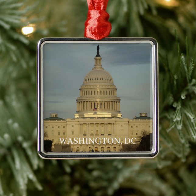 Washington, DC Capitol Building Holiday Ornament Aus Metall (Baum)
