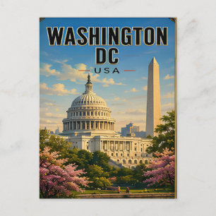 🟡 Washington DC Capitol Reise-Geschenk zum Frühli Postkarte
