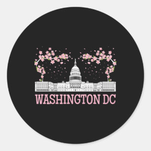 Washington Dc Cherry Blossom Monut Runder Aufkleber