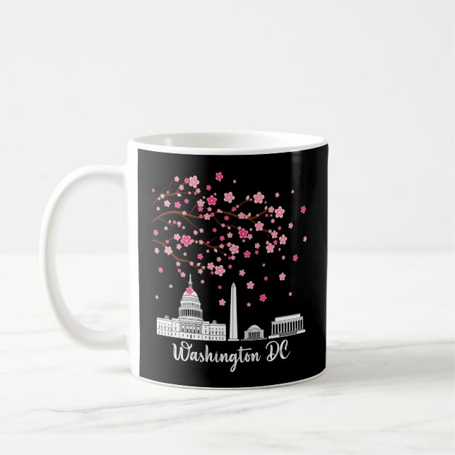 Washington DC Cherry Blossoms Monumente Kaffeetasse (Links)