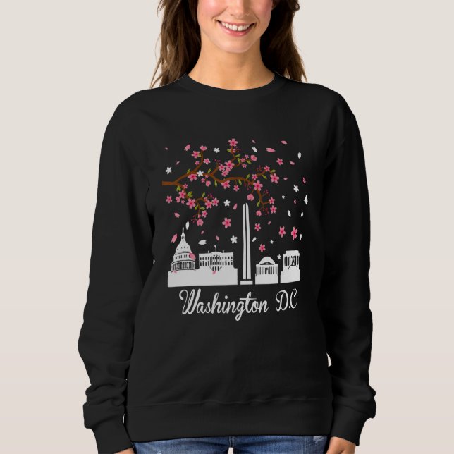 Washington DC Cherry blüht Männer Frauen Grafik Sweatshirt (Vorderseite)