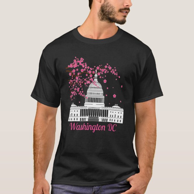 Washington DC Cherry blüht Monumente Männer Frauen T-Shirt (Vorderseite)