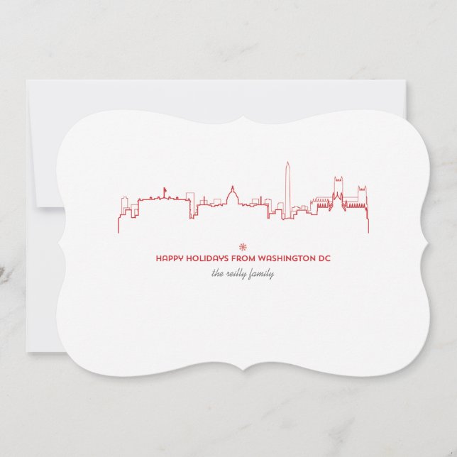 Washington DC City Holiday Card Feiertagskarte (Vorderseite)