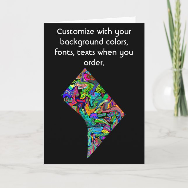 Washington DC Customize Card wie Sie es gewollt ha Karte (Vorderseite)