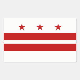 Washington DC/D.C District Columbia United Staaten Rechteckiger Aufkleber