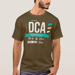Washington DC DCA Flughafen-Code Gepäckanhänger T-Shirt