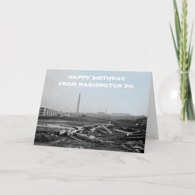 WASHINGTON DC DEBRIS FELD LINCOLN MONUMENT 1918 KARTE (Vorderseite)