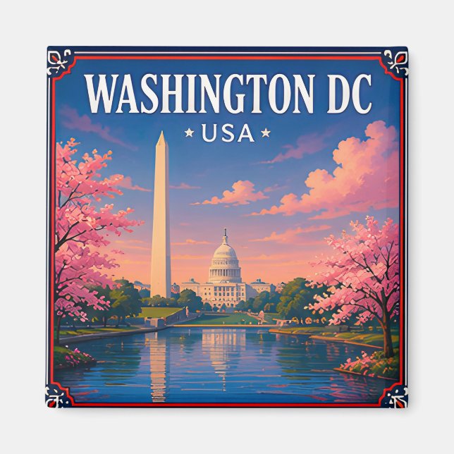 🏛️ Washington DC Denkmal Erinnerung aus der Haupt Magnet (Vorne)