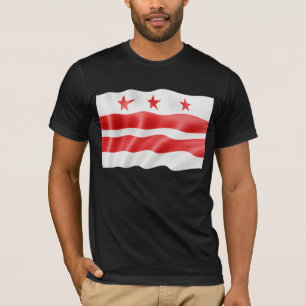 Washington DC fahnenschwenkend - Bezirk Columbia T-Shirt