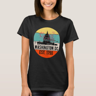Washington Dc Flag Liebe Hauptstadt Hill Souvenir T-Shirt