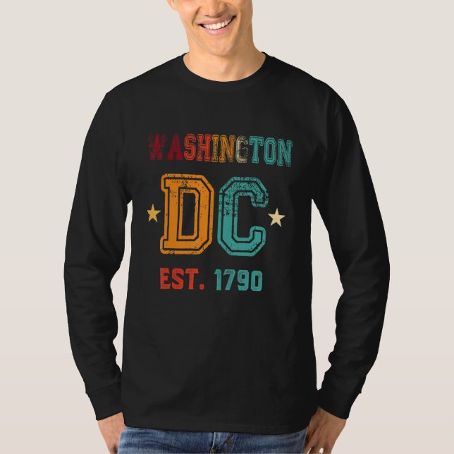 Washington Dc Flag Liebe Hauptstadt Hill Souvenir  T-Shirt (Vorderseite)