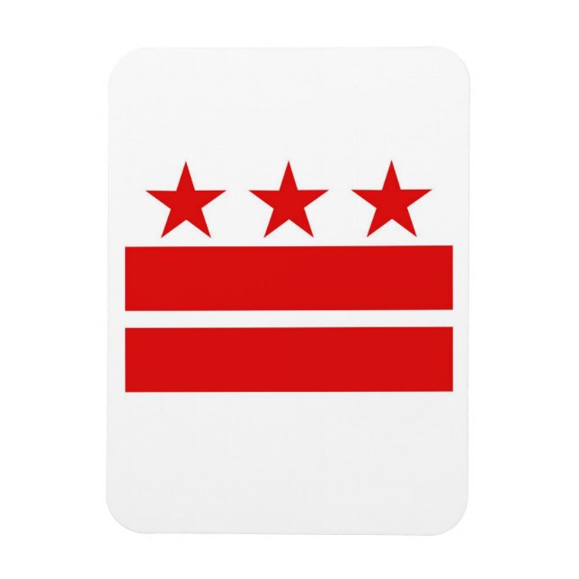 Washington DC Flag Magnet (Vertikal)