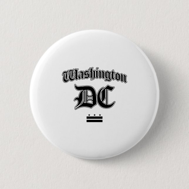 Washington Dc Flag Souvenir Langarmshirt  Button (Vorderseite)