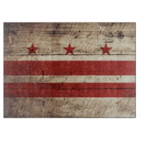 Washington DC-Flagge auf altem hölzernem Korn