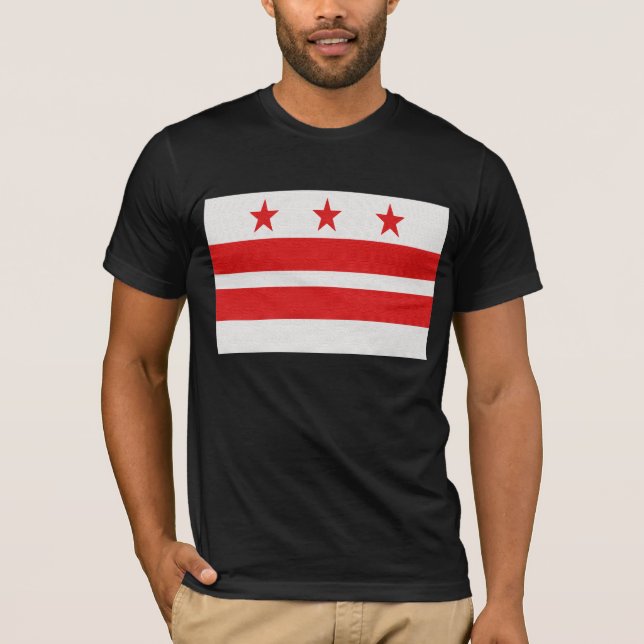 Washington DC-Flagge - Bezirk Columbia T-Shirt (Vorderseite)