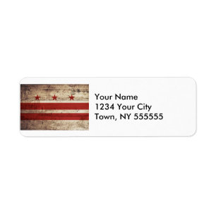 Washington DC Flagge für Old Wood Grain