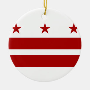 Washington DC-Flagge Keramik Ornament