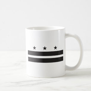 Washington DC-Flagge - Schwarzes Tasse