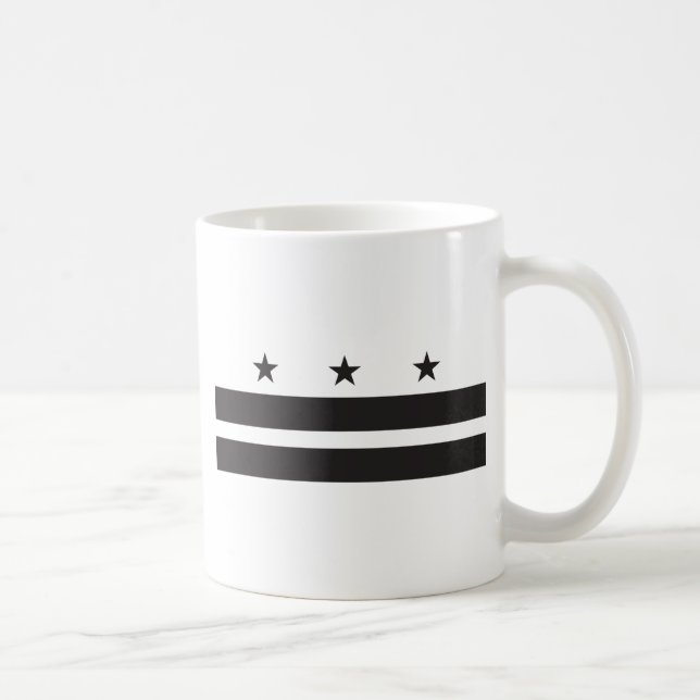Washington DC-Flagge - Schwarzes Tasse (Rechts)