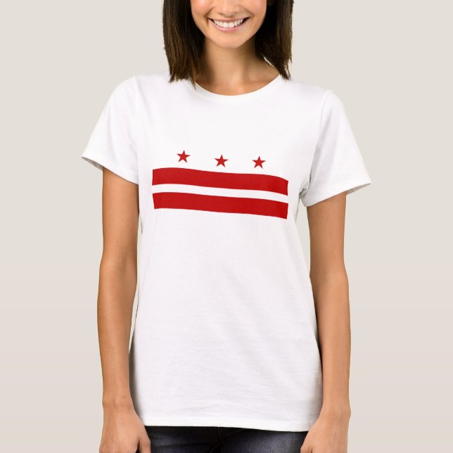 Washington DC-Flagge T-Shirt (Vorderseite)